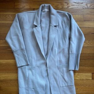 Light Gray Car Coat/Cardigan